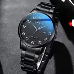 CRRJU 5009 Stainless Steel Analog Simple Classic Men's Watch – Dial Color: Black, Strap Color: Black – Thumbnail 2