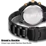 Naviforce NF9089 Stainless Steel Chronograph Multifunctional Classic Men's Watch – Dial Color: Rose Gold, Strap Color: Black – Thumbnail 6