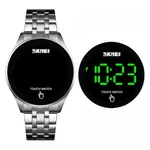 SKMEI 1579 Led Touch Screen Digital Man's Watch – Dial Color: Black, Strap Color: Silver – Thumbnail 3