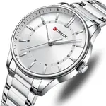 Curren 8430 High Quality Stainless Steel Analog Men's Watch – Dial Color: White, Strap Color: White – Thumbnail 2