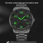 CRRJU 5005 Classic Stainless Steel Multifunctional Analog Quartz Fashion Men's Watch – Dial Color: Black, Strap Color: Silver – Thumbnail 2
