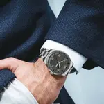 CRRJU 5005 Classic Stainless Steel Multifunctional Analog Quartz Fashion Men's Watch – Dial Color: Black, Strap Color: Silver – Thumbnail 5