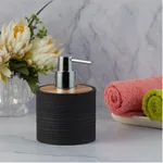 Peelorange Ribbed Texture Matte Finish Liquid Dispenser 300ml – Color: Black – Thumbnail 3