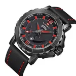 NAVIFORCE NF9122 Classic Japan Movement Waterproof Casual Men's Watch – Dial Color: Red, Strap Color: Black – Thumbnail 2
