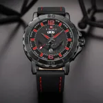 NAVIFORCE NF9122 Classic Japan Movement Waterproof Casual Men's Watch – Dial Color: Red, Strap Color: Black – Thumbnail 3