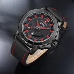 NAVIFORCE NF9122 Classic Japan Movement Waterproof Casual Men's Watch – Dial Color: Red, Strap Color: Black – Thumbnail 4