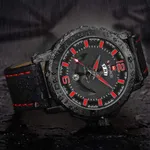 NAVIFORCE NF9122 Classic Japan Movement Waterproof Casual Men's Watch – Dial Color: Red, Strap Color: Black – Thumbnail 5