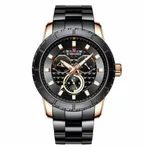 NAVIFORCE NF9145 Stainless Steel Chronograph Men's Watch – Dial Color: Rose, Strap Color: Black – Thumbnail 1