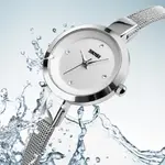 SKMEI 1390 Elegant Quartz Stainless Steel Luxury Women's Watch – Dial Color: White, Strap Color: Silver – Thumbnail 3