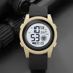 SKMEI 2082 High Quality Silicon Strap Sporty Men's Watch – Dial Color: White, Strap Color: Gold  – Thumbnail 2