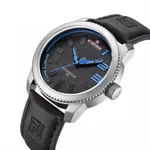 Naviforce 9202 Casual Leather Men's Watch – Dial Color: Grey, Strap Color: Black – Thumbnail 2