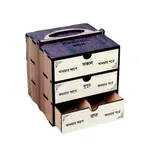 Medicine Organizer Plywood Smooth Drawer 100% Eco-friendly First Aid Storage Box – Thumbnail 1