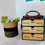 Medicine Organizer Plywood Smooth Drawer 100% Eco-friendly First Aid Storage Box – Thumbnail 4