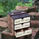 Medicine Organizer Plywood Smooth Drawer 100% Eco-friendly First Aid Storage Box – Thumbnail 2