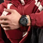 Naviforce NF9221 Lavish Silicon Rubber  Dual Time Quartz  Classic Men's Watch – Dial Color: Black, Strap Color: Black – Thumbnail 4