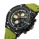 NAVIFORCE NF8034 Chronograph Multifunctional Waterproof Men’s Watch – Dial Color: Black, Strap Color: Green  – Thumbnail 2