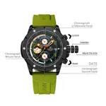 NAVIFORCE NF8034 Chronograph Multifunctional Waterproof Men’s Watch – Dial Color: Black, Strap Color: Green  – Thumbnail 4