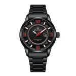 NAVIFORCE NF8044 Luminous Stainless Steel Strap Quartz Men’s Watch – Dial Color: Red, Strap Color: Black – Thumbnail 1