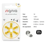 Signia Size 10 Hearing Aid Battery 1.45V Mercury Free Long Lasting Battery – Thumbnail 3