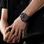 Naviforce 9234 High Quality Stainless Steel Dual Movement Sport Fashion Men Watch – Dial Color: Black, Strap Color: Black – Thumbnail 4