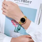 SKMEI 1669 Stainless Steel Analog Quartz Luxury Women's Watch – Dial Color: Black, Strap Color: Gold  – Thumbnail 3