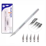 Original Stainless Steel Precision Knife with 5 Blades Silver – Thumbnail 5