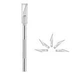 Original Stainless Steel Precision Knife with 5 Blades Silver – Thumbnail 3