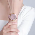 NAVIFORCE 5051 Fashion Women’s Watch 30m Waterproof Silicone Strap Casual Commuter Quartz Ladies Watch – Dial Color: Pink, Strap Color: Pink – Thumbnail 4