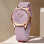 NAVIFORCE 5051 Fashion Women’s Watch 30m Waterproof Silicone Strap Casual Commuter Quartz Ladies Watch – Dial Color: Pink, Strap Color: Pink – Thumbnail 2