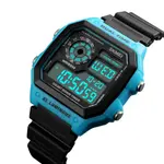 SKMEI 1299 Digital Multifunctional Silicone Strap Sporty Men's Watch – Dial Color: Blue, Strap Color: Black – Thumbnail 4