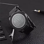 SKMEI 1206 Ultrathin Digital PU Leather Luminous Kid's Watch – Dial Color: Black, Strap Color: Black – Thumbnail 3
