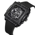 Naviforce 8064 Silicone Strap Quartz Analog Premium Sporty Men's Watch – Dial Color: Black, Strap Color: Black – Thumbnail 2