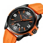 NAVIFORCE NF9215T Trendy Sports Men’s Watch – Dial Color: Black, Strap Color: Orange – Thumbnail 2