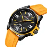 NAVIFORCE NF9215T Trendy Sports Men’s Watch – Dial Color: Black, Strap Color: Yellow – Thumbnail 2