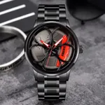SKMEI 1990 Model-B Rolling Wheels Dial Creative Fashion Men's Watch – Dial Color: Red, Strap Color: Black – Thumbnail 2