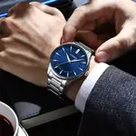 Curren 8430 High Quality Stainless Steel Analog Men's Watch – Dial Color: Blue, Strap Color: Silver – Thumbnail 4