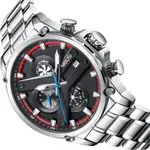 Nibosi 2513 High-Quality Stainless Steel Chronograph Men's Watch – Dial Color: Black, Strap Color: Silver – Thumbnail 3