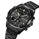 Skmei 2049 Analog Digital Dual Display Men's Watch – Dial Color: Black, Strap Color: Black – Thumbnail 2