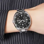 SKMEI 2256 Classic Luxury Japanese Quartz Stainless Steel Men's Watch – Dial Color: Black, Strap Color: Silver – Thumbnail 5