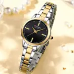 CURREN 9094 Latest Elegant Stainless Steel Classic Women Quartz Watch – Dial Color: Black, Strap Color: Gold  – Thumbnail 2