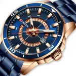 Curren 8359 Luxury Stainless Steel Calendar Men's Watch – Dial Color: Blue, Strap Color: Blue – Thumbnail 2