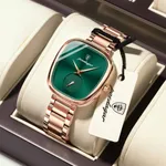 Poedagar 783 Luxury Stainless Steel Quartz Women’s Watch – Dial Color: Green, Strap Color: Rose – Thumbnail 3