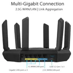 ASUS RT-AXE7800 7800Mbps Tri-Band WiFi 6E Gaming Router – Thumbnail 4