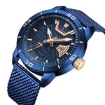 NAVIFORCE NF9155A Stainless Steel Date Function Luxury Men's Watch – Dial Color: Blue, Strap Color: Blue – Thumbnail 2