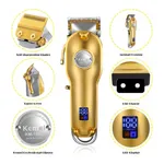 Kemei KM 1986 + PG Professional Trimmer Hair Clipper Cordless  – Color: Gold – Thumbnail 2