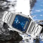Skmei 1220 Stianless Steel Dual Display Digital Men's Watch – Dial Color: Blue, Strap Color: Silver – Thumbnail 3