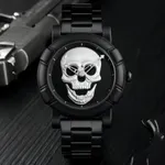 Skmei 9178 Skull Quartz Audlt Watch for Men – Dial Color: White, Strap Color: Black – Thumbnail 4