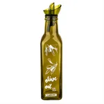 HEREVIN 151431-068 Square Oil and Vinegar Bottle 500ml Green Borosilicate Glass Drip – Thumbnail 1