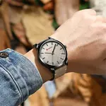 Curren 8386 Genuine Leather Strap Quartz Analog Fashion Men’s Watch – Dial Color: White, Strap Color: White – Thumbnail 4