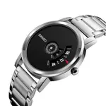 SKMEI 1260 Creative Pointer Stainless Steel Casual Men's Watch – Dial Color: Black, Strap Color: Silver – Thumbnail 2